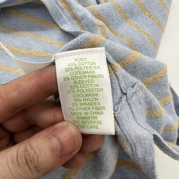 Lilly Pulitzer Cobo boxy Sweater Sz L Heathered Crew Blue Coastal Shell Striped - Picture 3 of 3